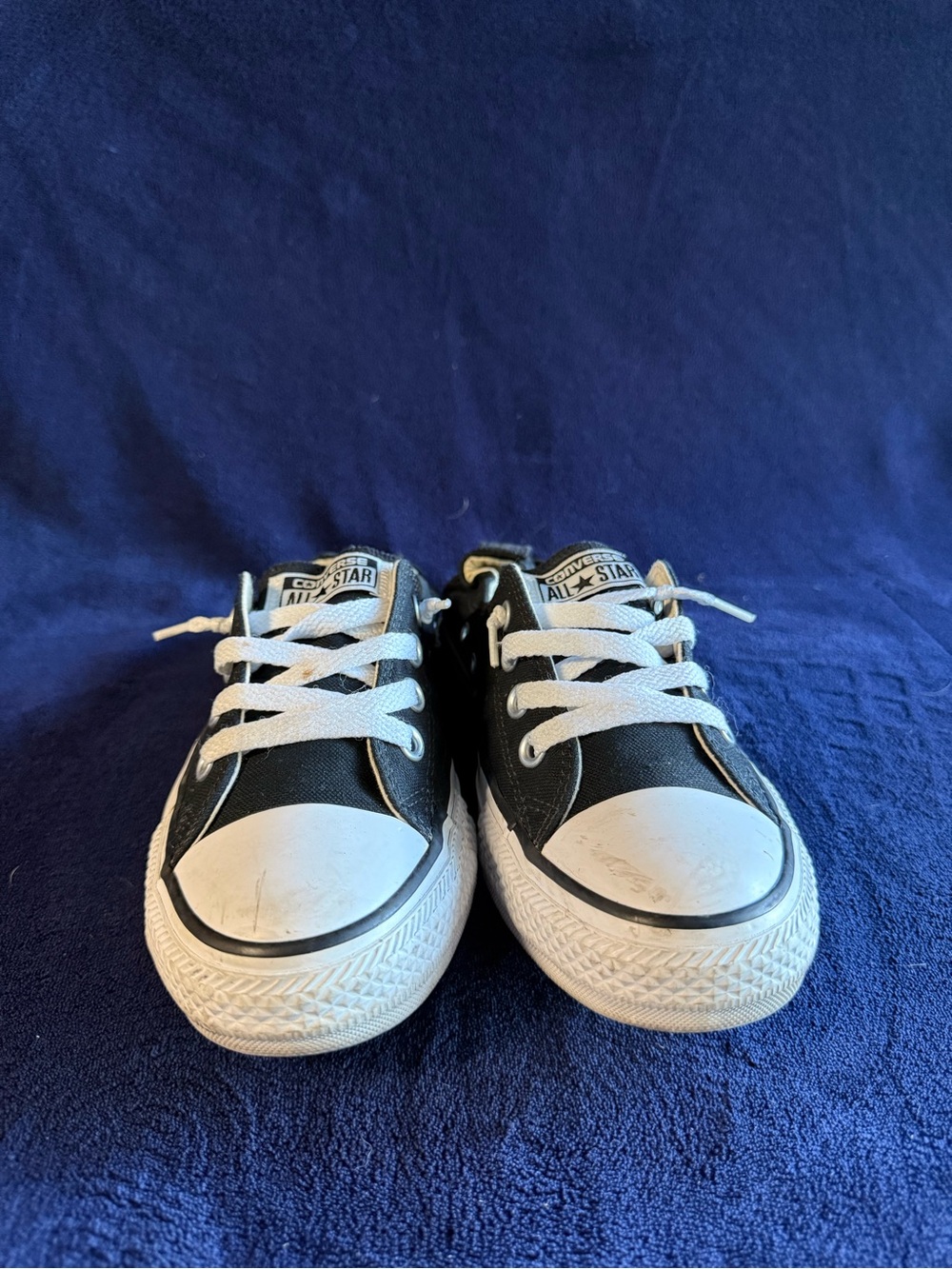Converse Black and White Slip-On Backless Low Top Sneakers - Picture 2 of 5